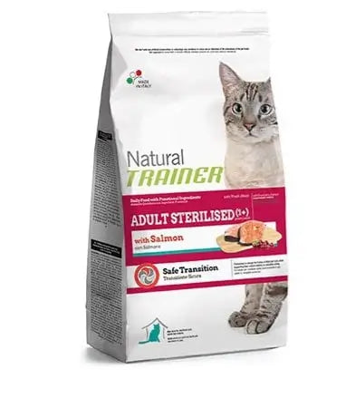 Natural Trainer Feline Adult Esterilizado Salmon 1,5Kg, pienso para gatos