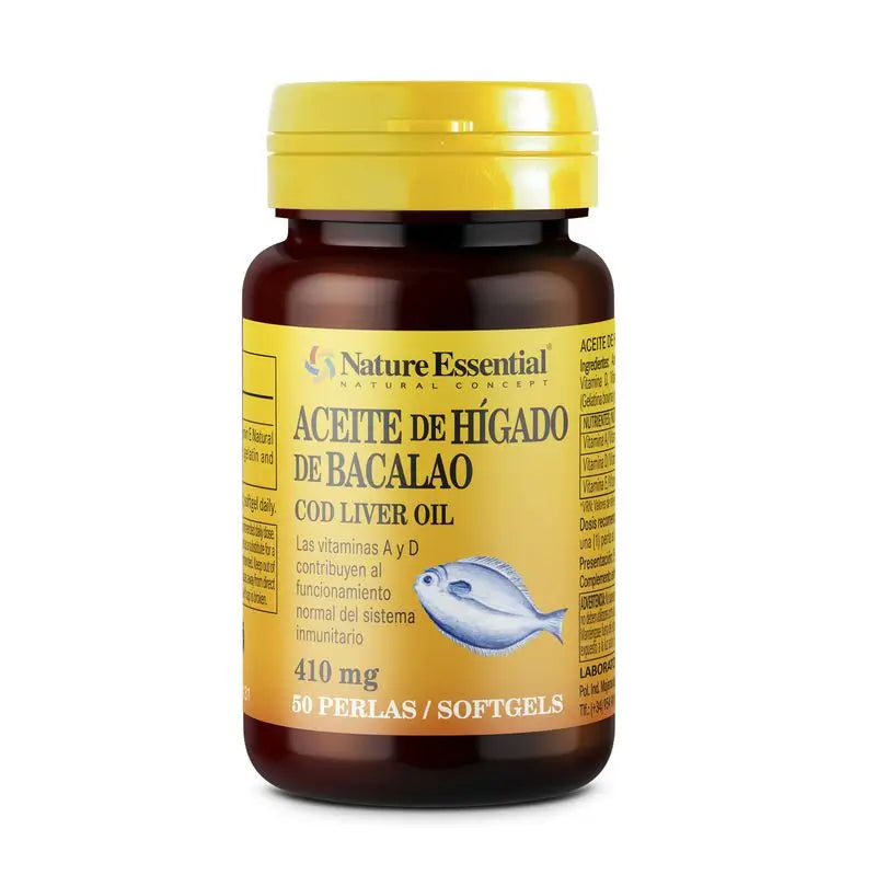 Nature Essential Aceite De Higado De Bacalao , 50 perlas