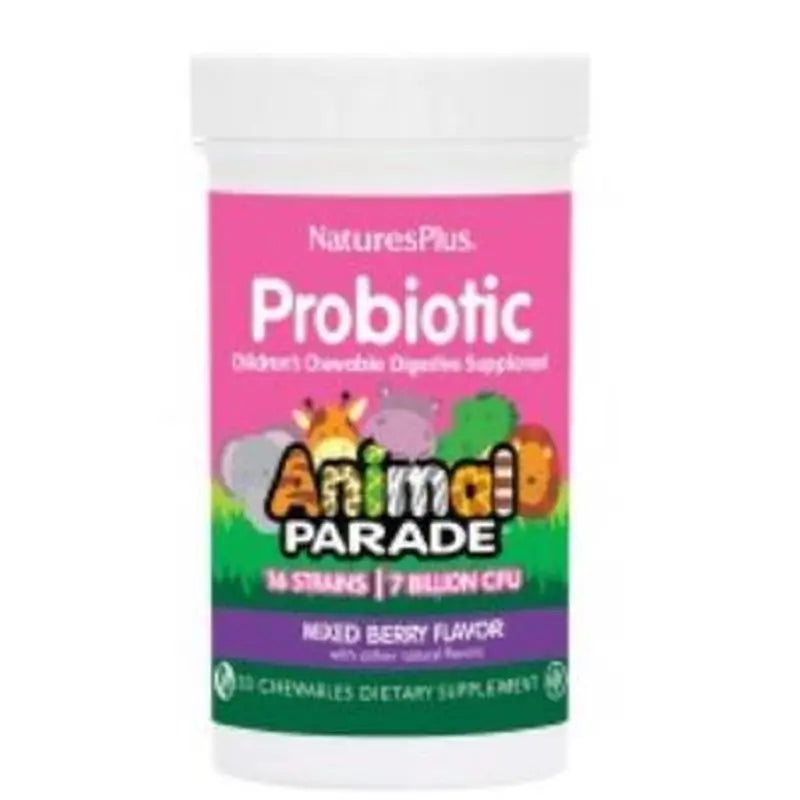 Natures Plus Animal Parade Probiotic 30Comp Mastic. 