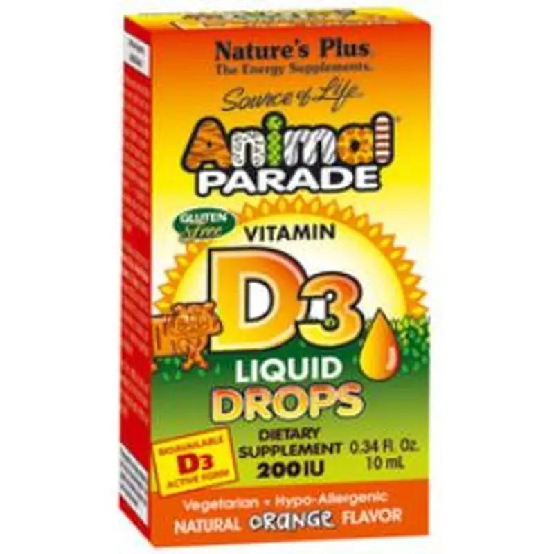 Natures Plus Animal Parade Vit.D3 Gotas 10Ml. 