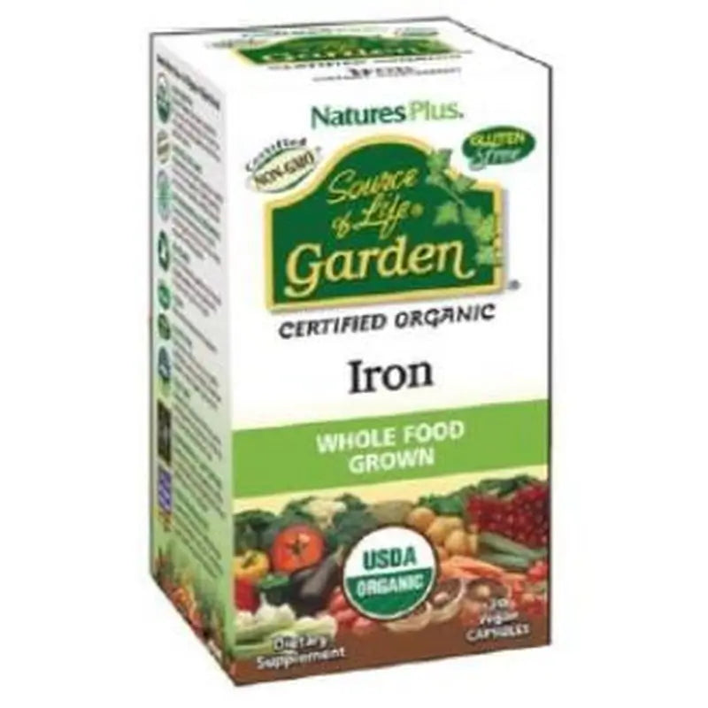 Natures Plus Garden Source Of Life Iron Hierro 30Cap. 