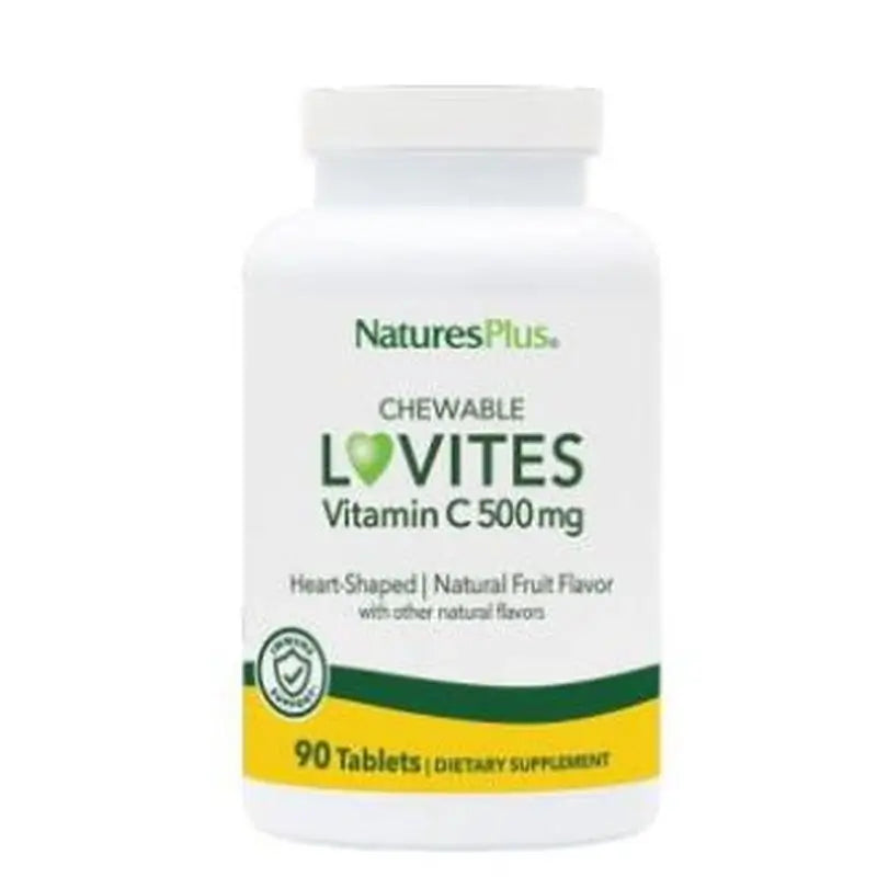 Natures Plus Lovites 500Mg. (Sabor Cereza) 90 Comp. Masticables 