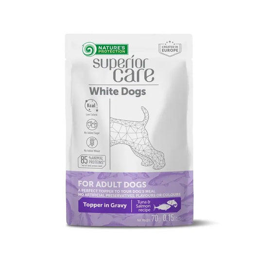 Natures Protection Sc White Dogs Adult All Breed Tuna & Salt. 24X70Gr