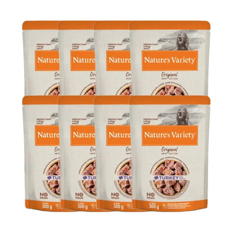 Nature'S Variety Canine Original Adult Pate Med Max Pavo, 8 x 300 g, comida húmeda para perros