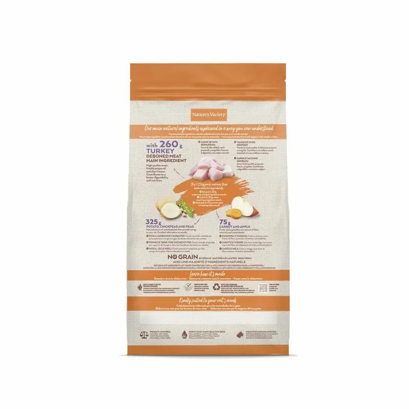 Nature'S Variety Feline Adult Original Esterilizado Pavo 1,25Kg, pienso para gatos