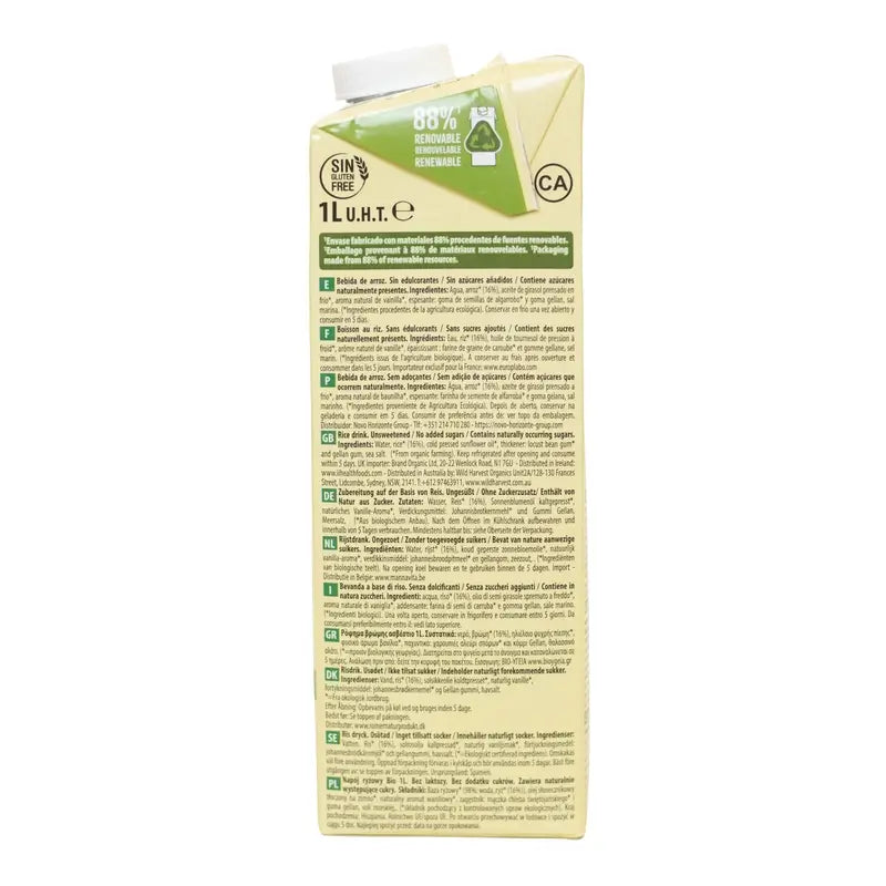 Naturgreen Rice No Added Sugars Bio 1L, 1 l