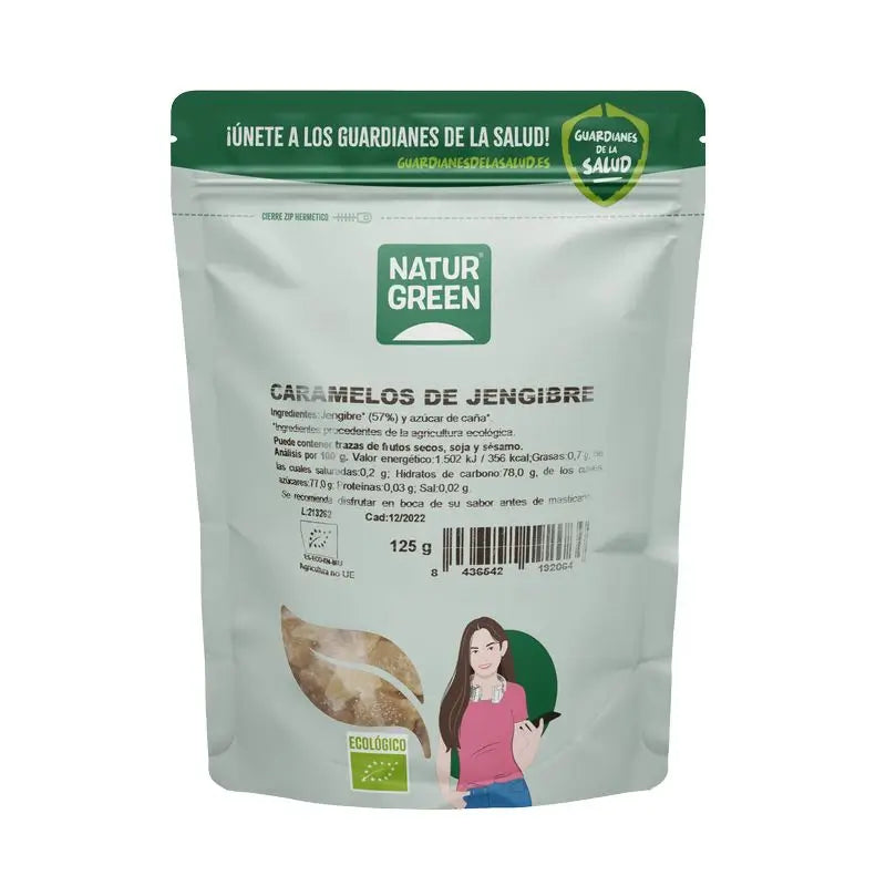 Naturgreen Ginger candy, 125 G