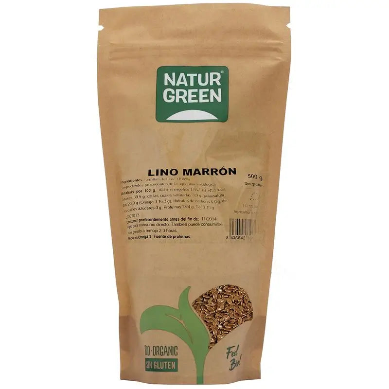 Naturgreen Brown Flax Organic, 500 g