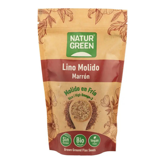 NaturGreen Lino Marron Molido Bio, 225 G