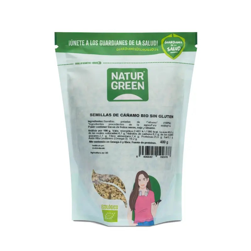 Naturgreen Hemp Seeds Bio, 400 g