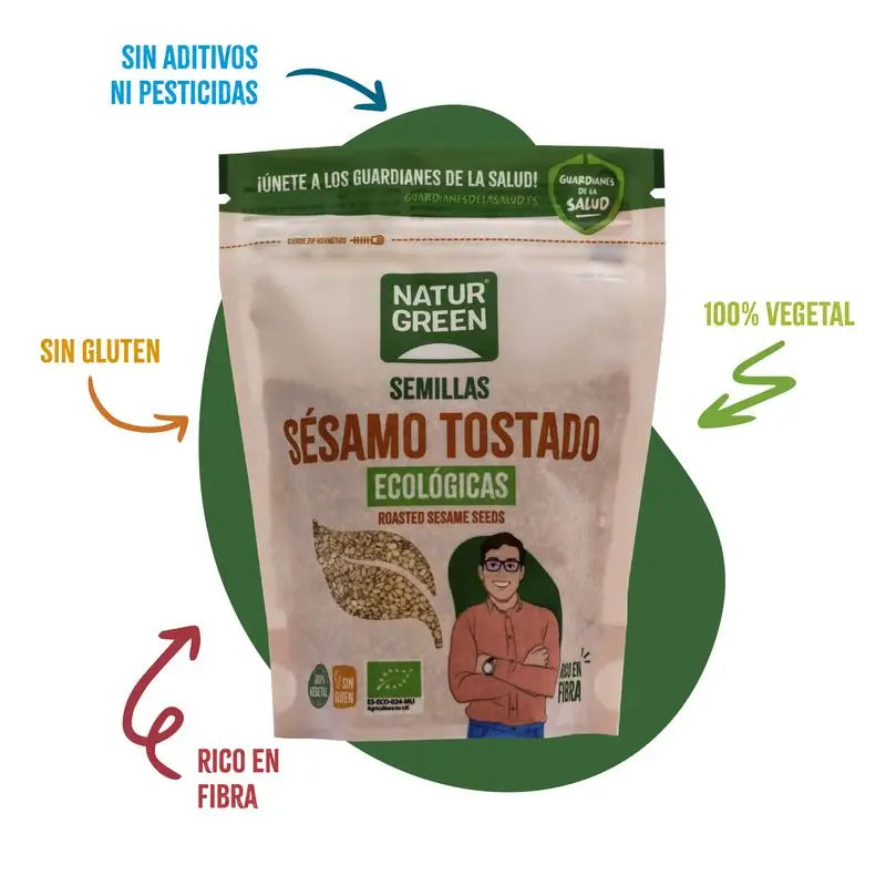 Naturgreen Organic Toasted Sesame, 225 g