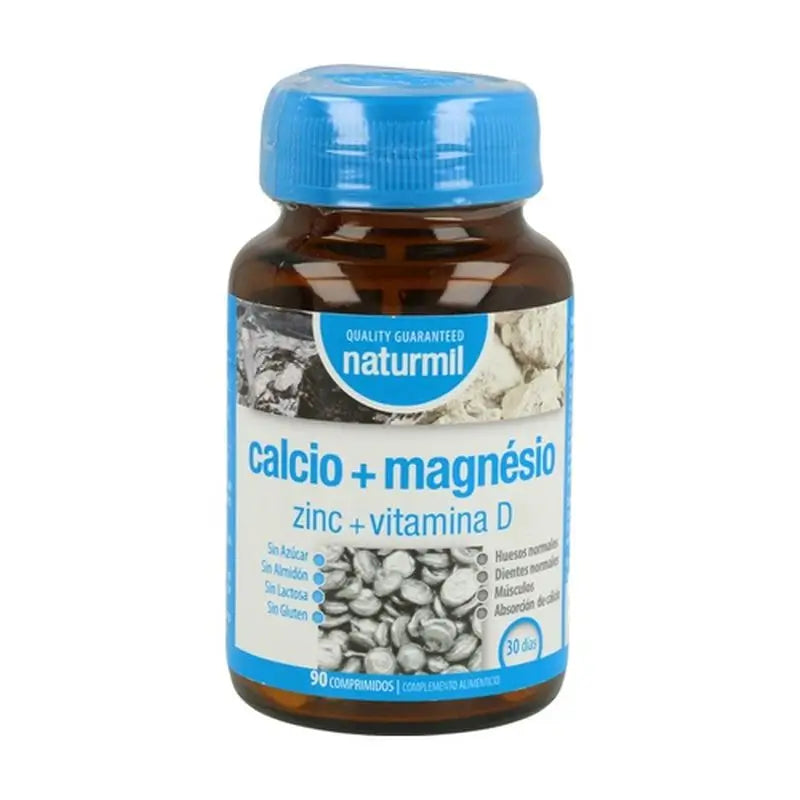 Naturmil Calcio+Magnesio+Zinc Vit D , 90 comprimidos