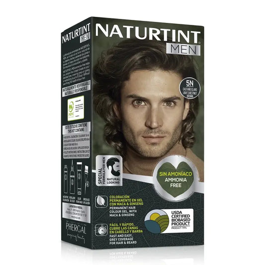 Naturtint Men Permanent Hair & Beard Colouring for Men 5N - Light Brown