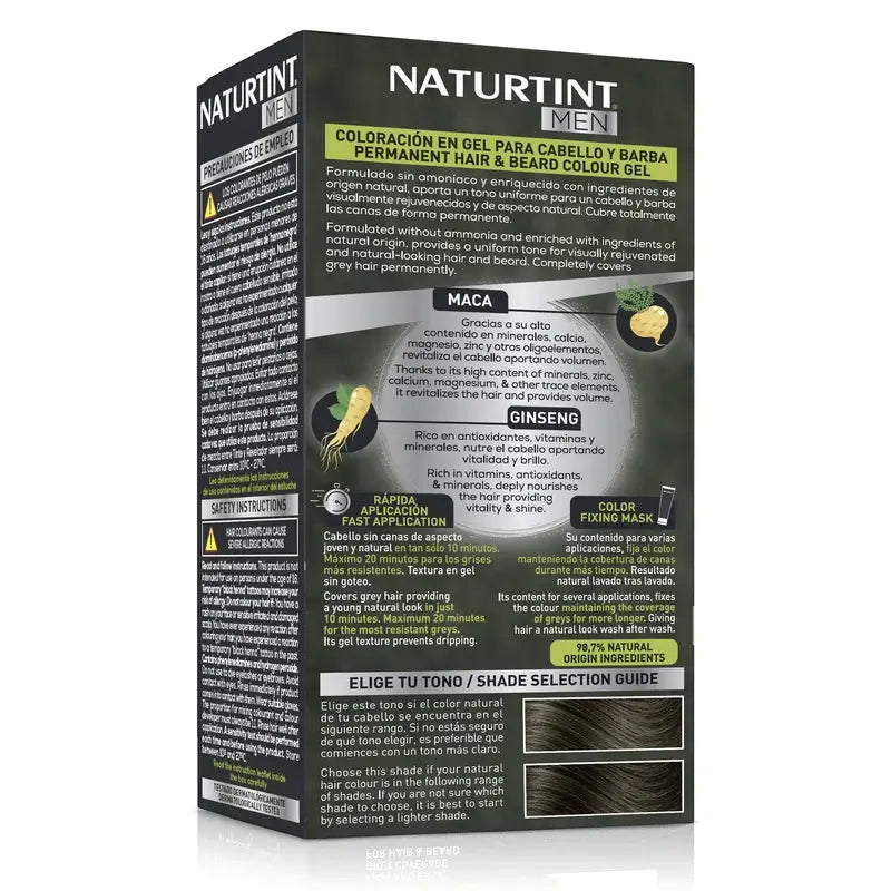 Naturtint Men Permanent Hair & Beard Colouring for Men, Ammonia Free 6N - Dark Blonde