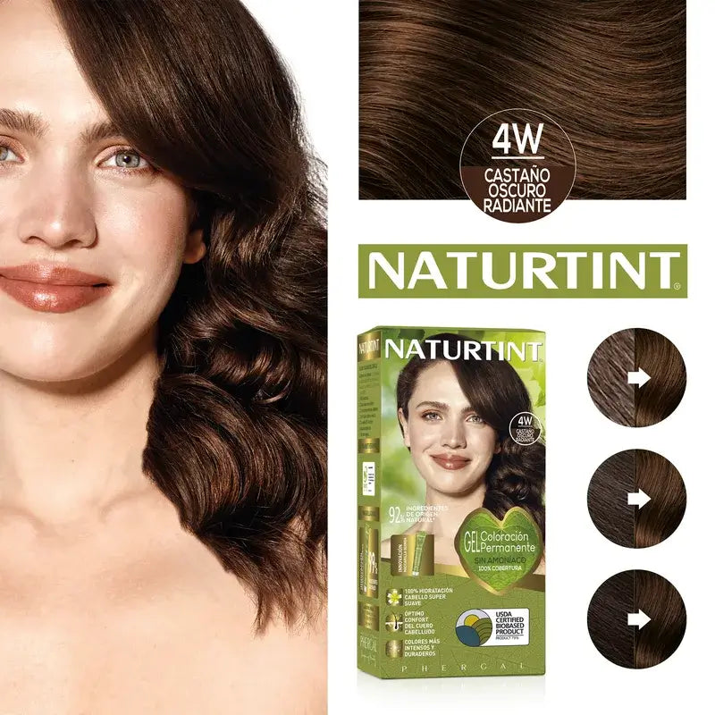 Naturtint Permanent Colouring Permanent Colouring Ammonia Free Dye 4W - Radiant Dark Brown