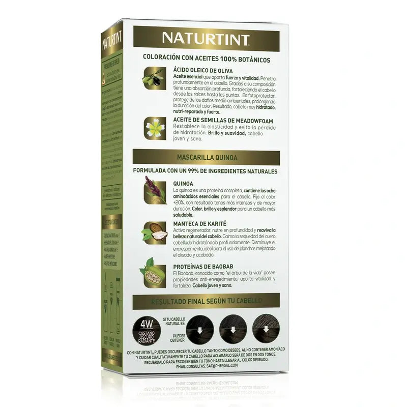 Naturtint Permanent Colouring Permanent Colouring Ammonia Free Dye 4W - Radiant Dark Brown