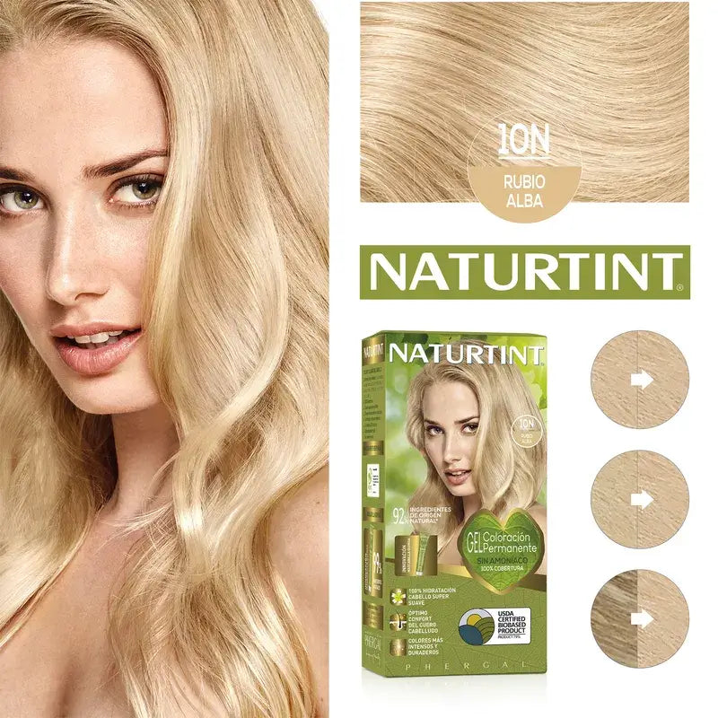 Naturtint Permanent Colouring Dye Without Ammonia 10N - Blonde Alba