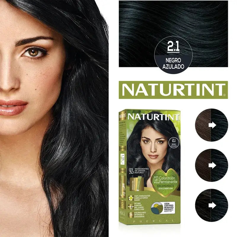 Naturtint Permanent Colouring Ammonia Free Dye 2.1 - Blue Black