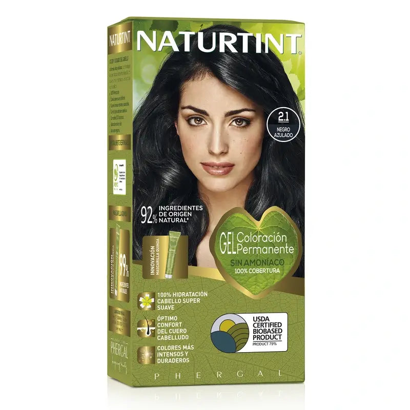 Naturtint Permanent Colouring Ammonia Free Dye 2.1 - Blue Black