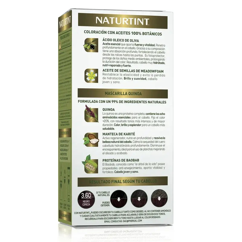 Naturtint Permanent Colouring Dye Without Ammonia 3.60 - Cherry Black