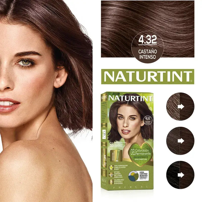 Naturtint Permanent Colouring Permanent Colouring Ammonia Free Dye 4.32 - Intense Brown