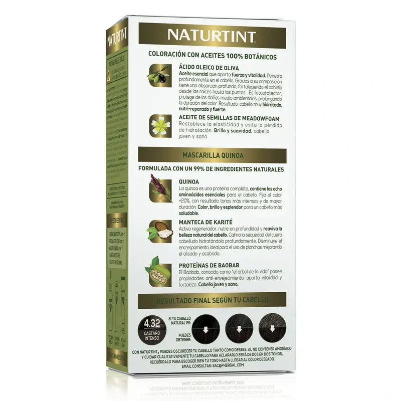 Naturtint Permanent Colouring Permanent Colouring Ammonia Free Dye 4.32 - Intense Brown