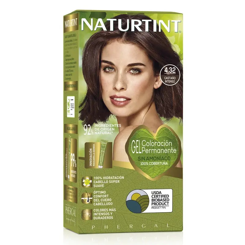 Naturtint Permanent Colouring Permanent Colouring Ammonia Free Dye 4.32 - Intense Brown