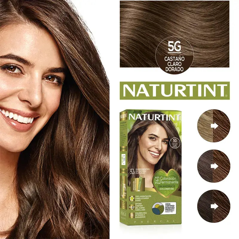 Naturtint Permanent Colouring 5G Ammonia Free Permanent Colour - Light Golden Brown