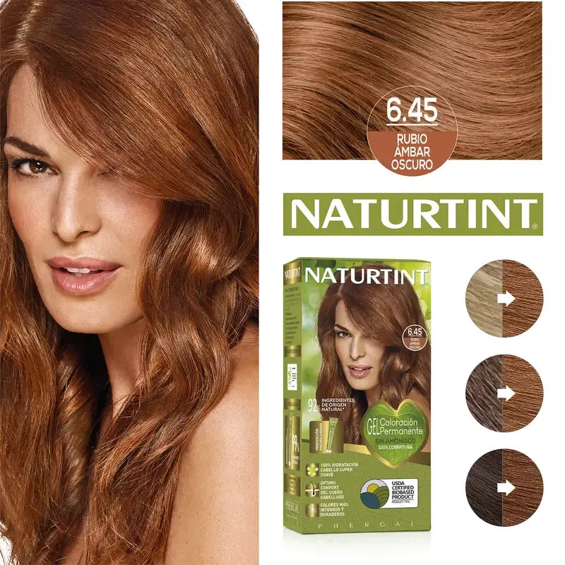 Naturtint Permanent Colouring Ammonia Free Dye 6.45 - Dark Amber Blonde