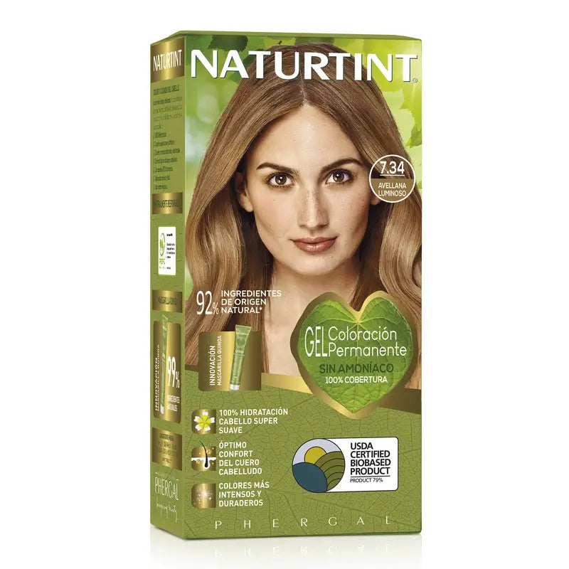 Naturtint Permanent Colouring Ammonia Free Dye 7.34 - Hazelnut Luminous