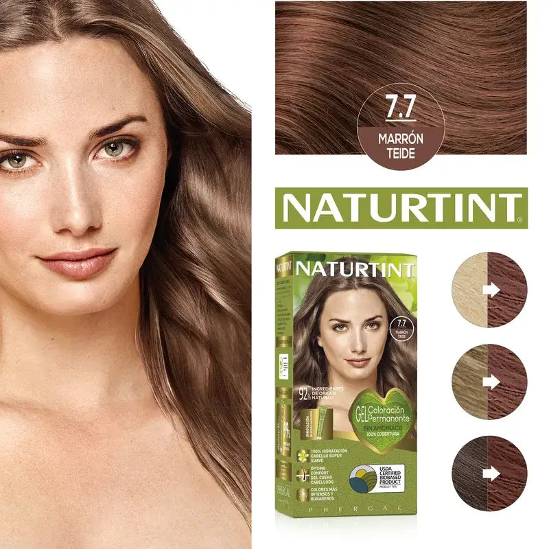 Naturtint Permanent Colouring Dye Without Ammonia 7.7 - Teide Brown