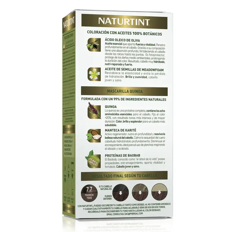 Naturtint Permanent Colouring Dye Without Ammonia 7.7 - Teide Brown