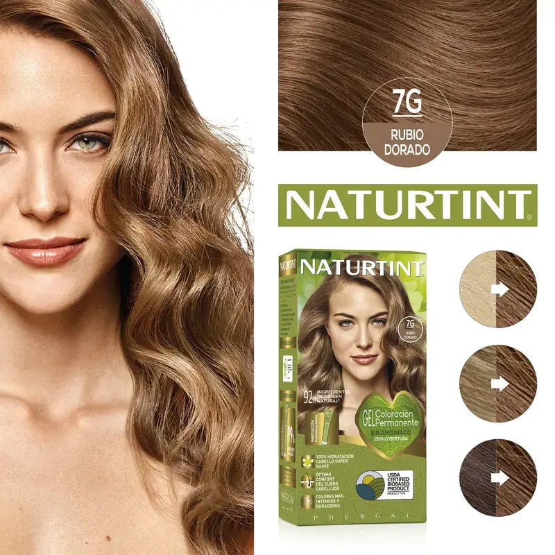 Naturtint Permanent Colouring Ammonia Free Hair Color 7G - Golden Blonde