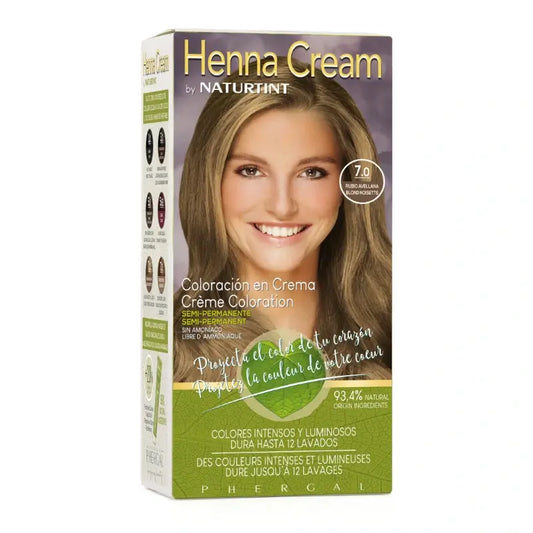 Naturtint Henna Cream Semi-Permanent Natural Hair Coloring Ammonia Free 7.0 Hazelnut Blonde