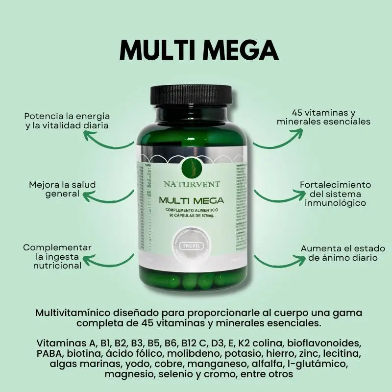 Naturvent Multivitamins Multi Mega Multivitamin, 90 capsules