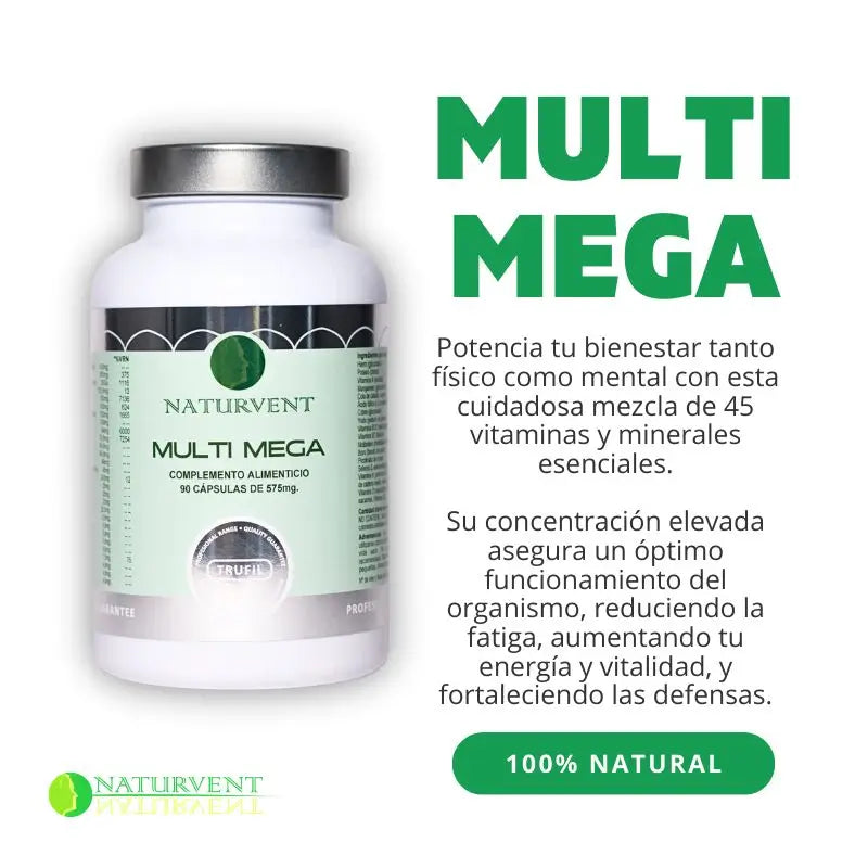 Naturvent Multivitamins Multi Mega Multivitamin, 90 capsules