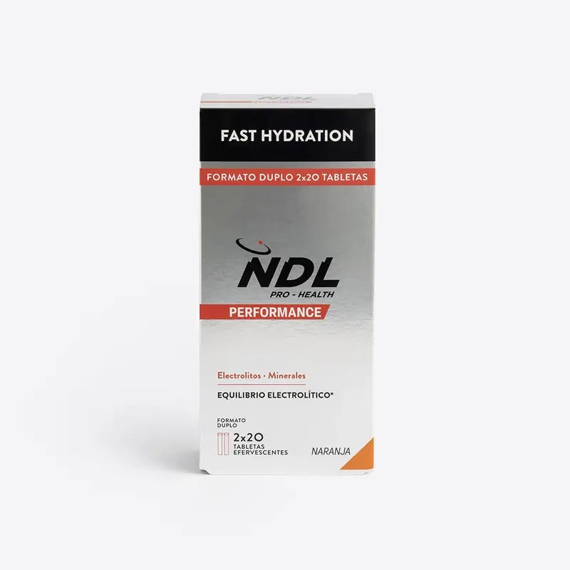 NDL Pro-Health Rapid Hydration Orange Flavoured Effervescent Tablets, Pack 2, 40 Tablets