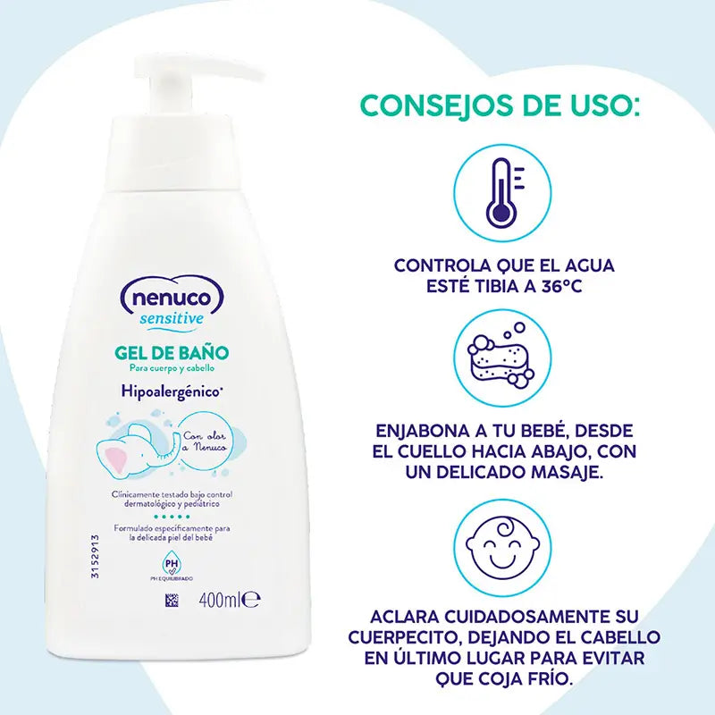 Nenuco Sensitive Gel de Baño 400 ml