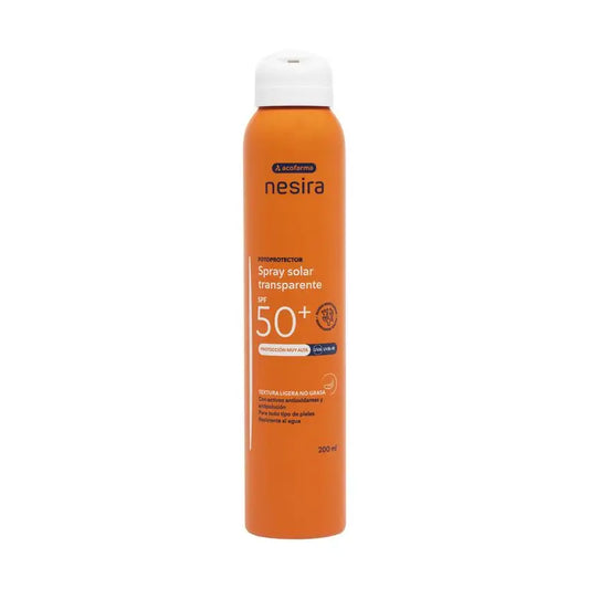 Nesira Spray Solar Transparente Spf50+ , 200 ml