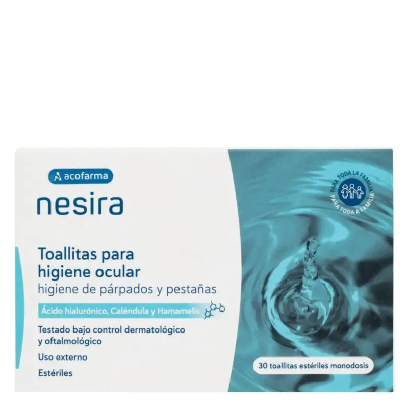 Nesira Toallitas De Higiene Ocular, 30 unidades