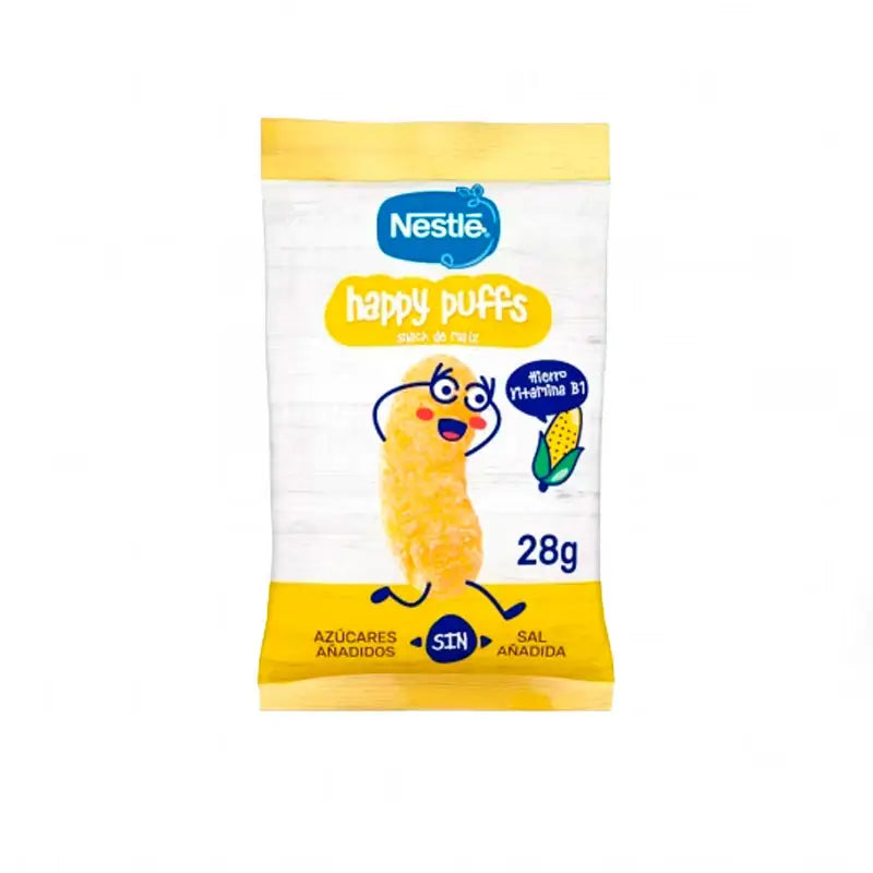 Nestlé Healthy Snacking Happy Puffs Maíz Natural , 28g