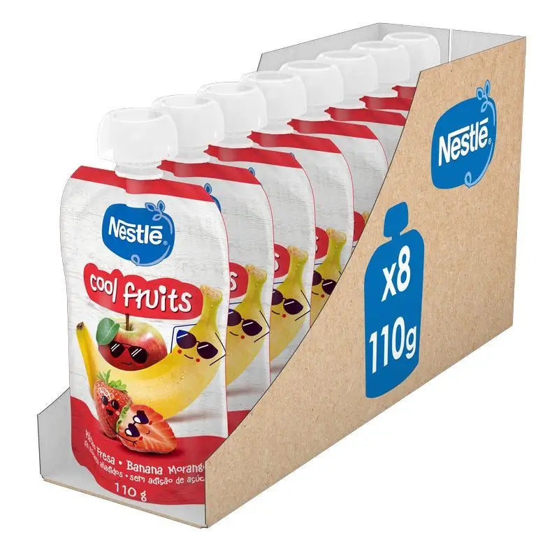 NESTLÉ Pack Purée Cool Fruits Sachet , 110g x 8 units