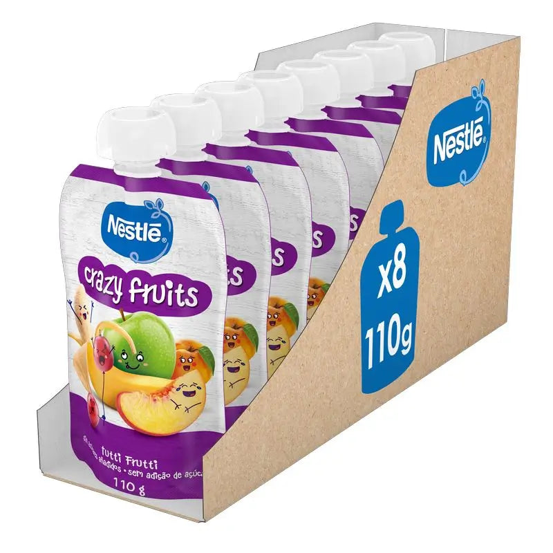 Nestlé Puree Sachet Crazy Fruits , 110g x 8 units