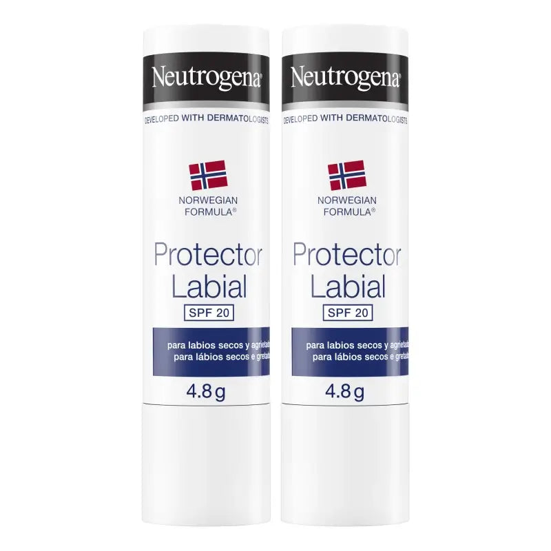 Neutrogena Norwegian Formula Lip Protector Spf 20, 2 X 4.8 Gr