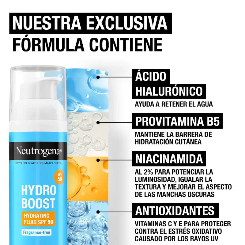 Neutrogena Hydro Boost Moisturising Fluid Spf 50, 50 Ml