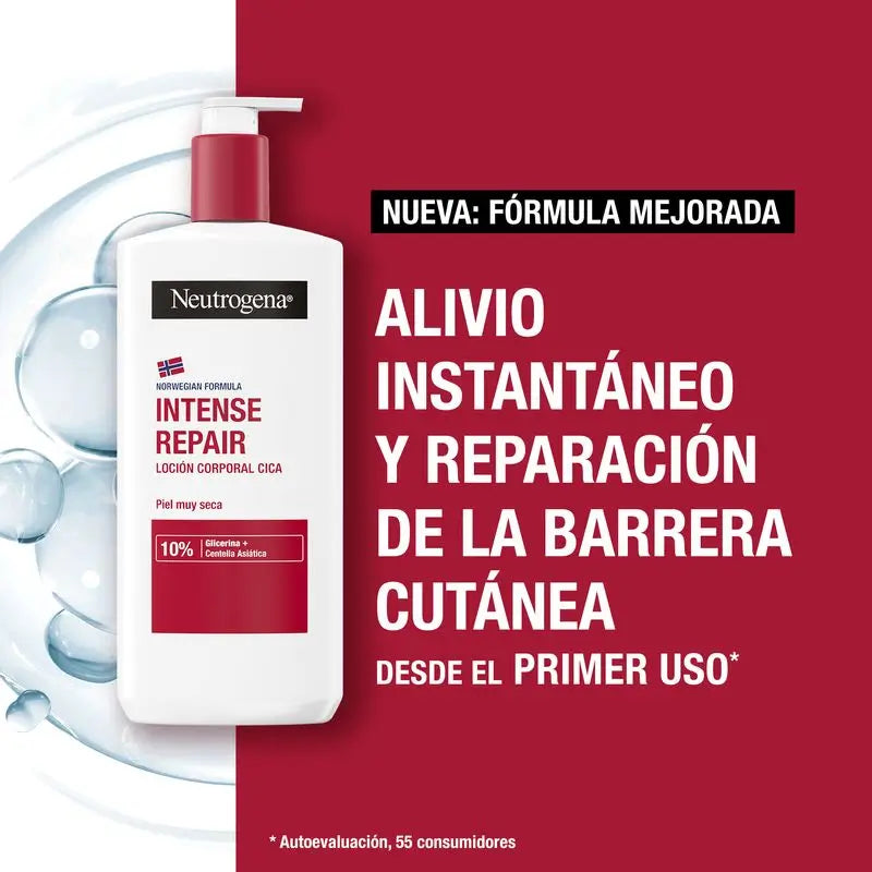 Neutrogena Cica Body Lotion Intense Repair Norwegian Formula, Dry & Irritated Skin, Moisturises & Regenerates, 400 Ml