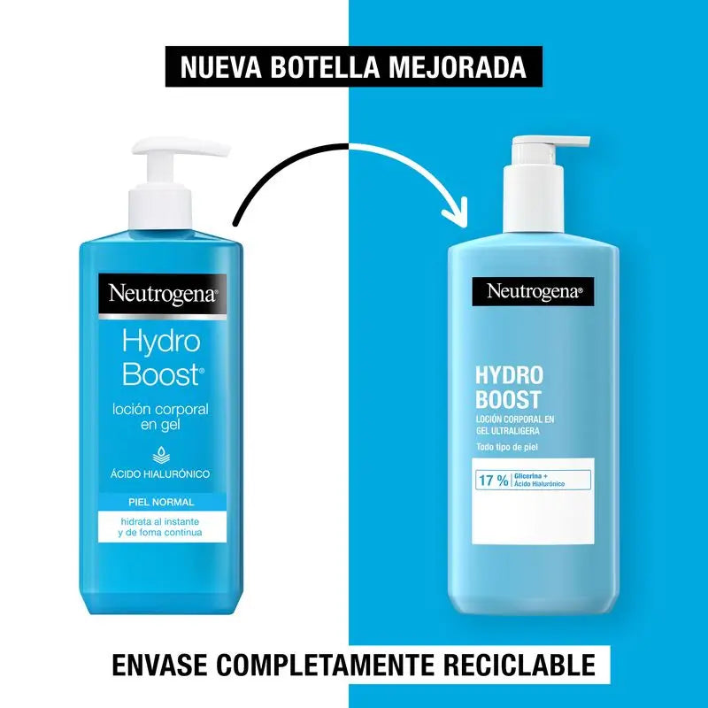 Neutrogena Hydro Boost Moisturising Gel Body Lotion, Normal to Dry Skin, Lightweight, 400 ml