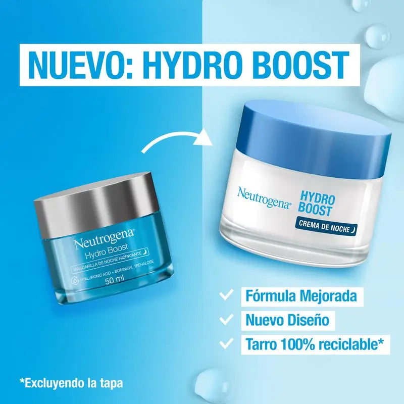 Neutrogena Hydro Boost Moisturising Night Mask, Gel Texture, with Hyaluronic Acid, 50 Ml