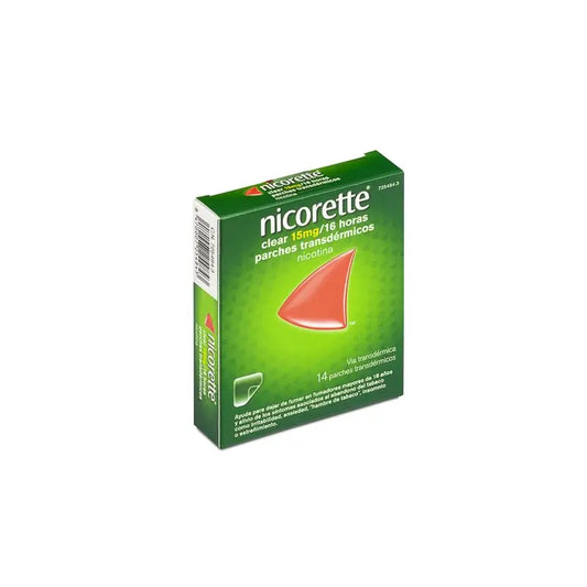 Nicorette Clear 15 mg/16 Horas, 14 Parches Transdermicos