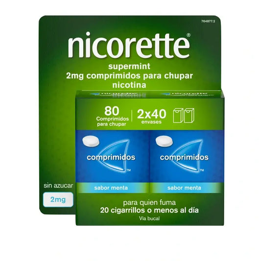 Nicorette Supermint Efg 2 Mg , 80 sucking tablets